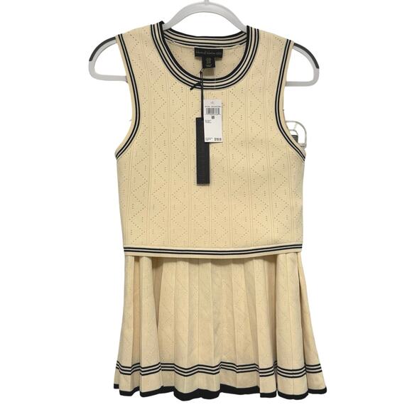 NWT‎ House of Harlow 1960 Nicole Richie Ecru Black Knit 2 piece casual set - Picture 8 of 11